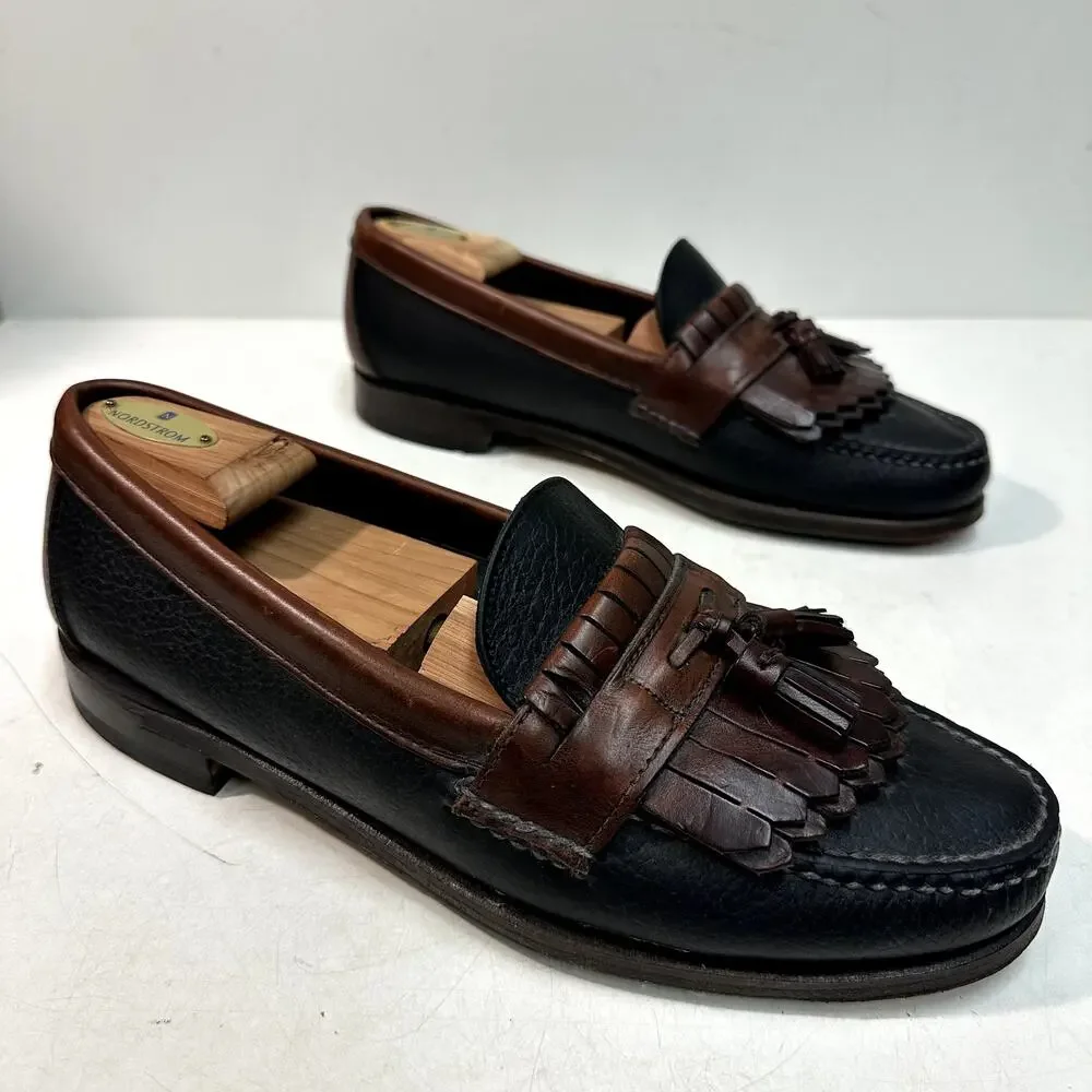 EUC Rancourt & Co x H. S. Trask Moccasin Tassel Loafer Handsewn Maine USA 11.5 D